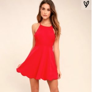 Play On Curves Red Backless Dress
